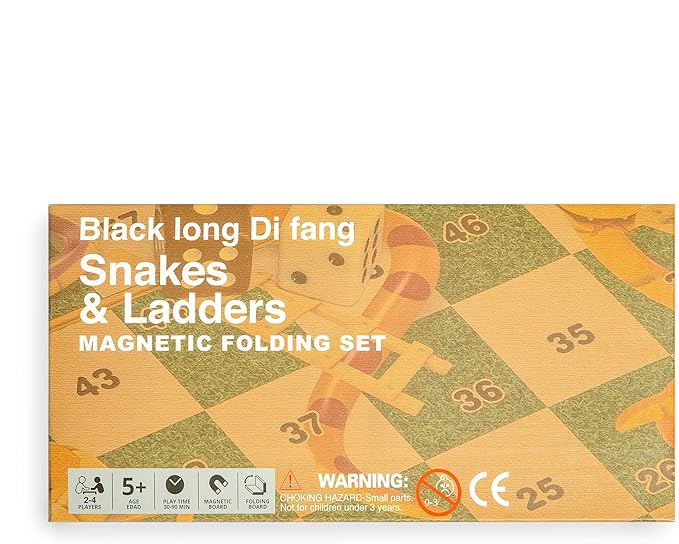 Magnetic Snakes and Ladders Board Game Set - 9.6 Inches