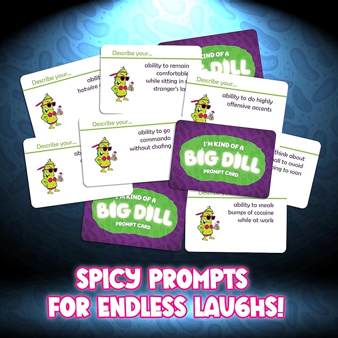 A Big Dill After Dark — The Adult Party Card Game for Bold Laughs and Epic Game Nights. Perfect for Parties, Groups, or Friends Seeking Unfiltered Fun and Lasting Memories!