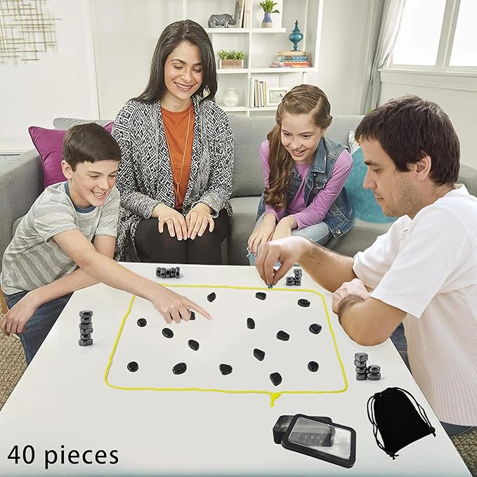 Magnetic Chess Game,Fun Table Top Multiplayer BoardGame,Magnetic Game Educational Toys,Portable Board Game Set for The Family for Kids and Adults (40pcs)