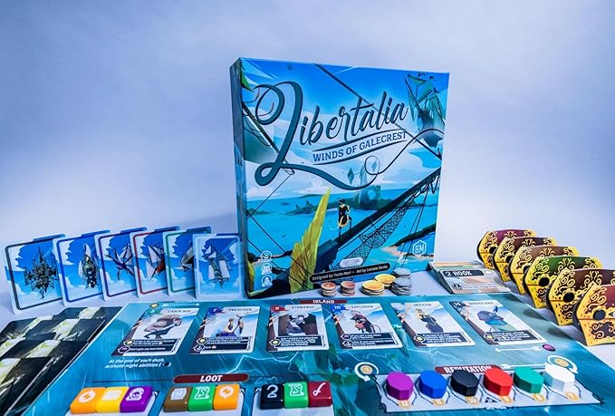Stonemaier Games: Libertalia: Winds of Galecrest | Pirate-Animal Crews Take to The Skies in This Strategy Board Game About Collecting Loot | 1-6 Players, 60 Mins, Ages 14+