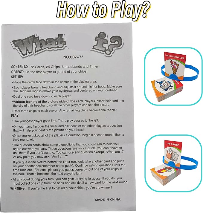 Guess Who Game for Kids,Who Am I Game for 2-6 Players Board Game