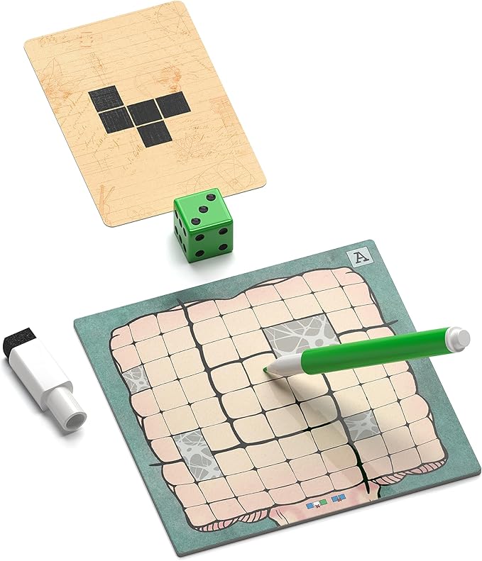Mind Space Board Game - Polyomino Roll & Write - 1 to 5 Players - 30 Minute Play Time (Mind Space Base Game)