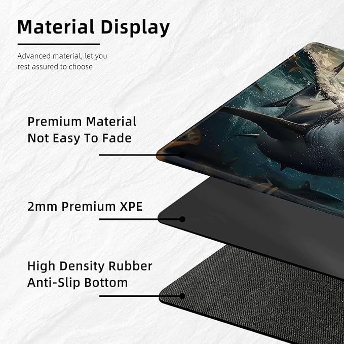 for MTG Playmat with Storage Bags, Card Playmat for TCG Card Playing Game,Rollable & Foldable for PTCG and Board Game Mat for Cards,Non-Slip Shark Desk Mat for Home Office
