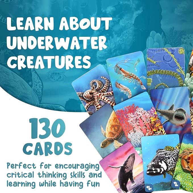 Genius Games Ecosystem, Ecosystem Coral Reef & Savanna Bundle - A Family Card Game About Animals, Their Habitats, and Biodiversity - Fun & Educational Ecology Game for Kids & Adults