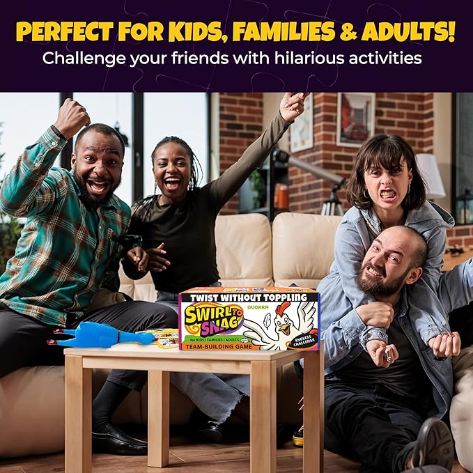 QUOKKA Family Board Games for Kids 6-12 & Adults – Fast-Paced Party Games for Game Night – Hilarious, Active & Easy to Learn – 4-8 Players – Engaging Card Game for Kids, Teens & Families