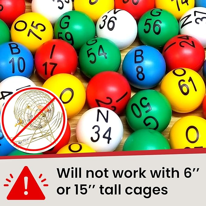 MR CHIPS 2 Packs of Easy Read 7/8" Bingo Balls with Fade and Scratch Resistant Large Numbers Letters That Will Never Rub Off