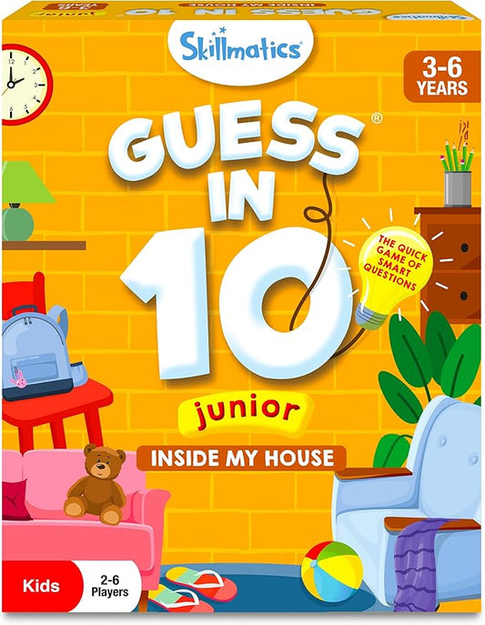 Skillmatics Guess in 10 Junior Inside My House for Kids, Boys, Girls, Who Love Card Games, Board Games & Educational Toys, Gifts for Ages 3, 4, 5, 6