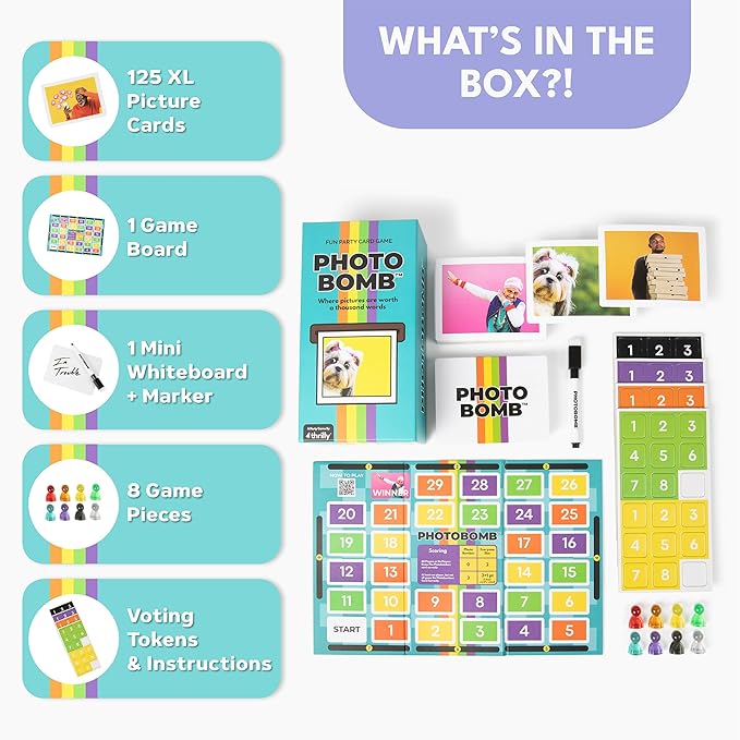 The Viral Party Board Game - Find The Photobomber - Light Strategy Party Game - Ages 13+