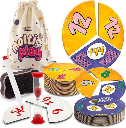 Active Learning Flash Cards – 112 Oversized Cards, Math Card Games, Math Flash Cards, Multiplication Game, Division (Multiply)