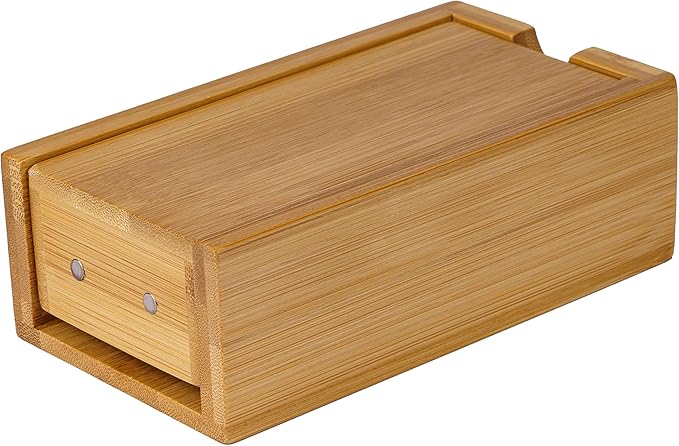 Cusdie Bamboo Dice Tower Foldable Wooden Die Roller Castle Rolling Case for Dungeons and Dragons, Board Game, D&D, RPG(No Logo)