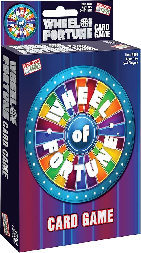 Wheel of Fortune Card Game - Faced Paced Competition - Travel Sized Party Game