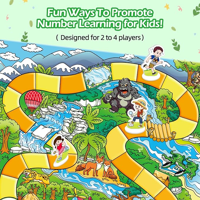 Forest Fraction Board Game|Math Games for Kids|Fraction Play Games - Gr. 3-4|Educational Learning Board Games for Boys and Girls|Classroom Travel Indoor Outdoor Family Games