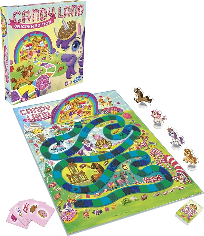 Hasbro Gaming Candy Land Unicorn Edition Preschool Board Game | Back to School Gifts for Kids | Classroom Toys | Ages 3+ (Amazon Exclusive)