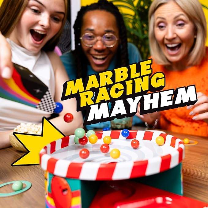 Whirly Derby: The All Action Marble Racing Game | New Family Board Game, for 2-6 Players, Age 8+