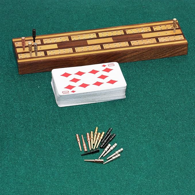 Lewtemi 192 Pieces Metal Cribbage Board Pegs Fit 1/ 8 Holes Cribbage Pins with a Tapered Design Friend and Family Pack for Traditional Board Game, 4 Colors