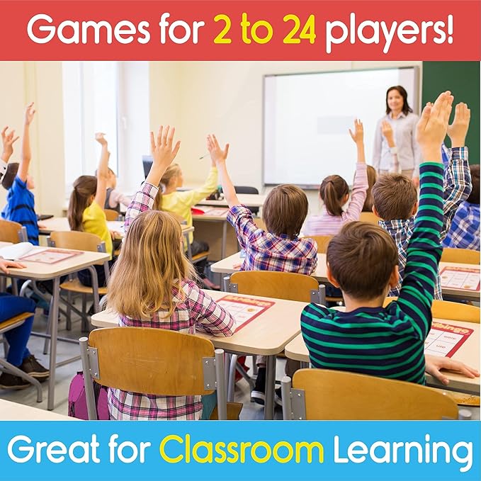Sight Word Bingo Game Level 1 and 2 - Educational Games for Kids - Learn to Read Vocabulary for Kindergarten 1st Grade - Dolch's Fry's Words Lists