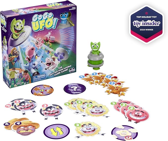 Goliath Go Go UFO Game | Alien Adventure Game with Non-Stop Slinky Action | 2-6 Players, Ages 6+