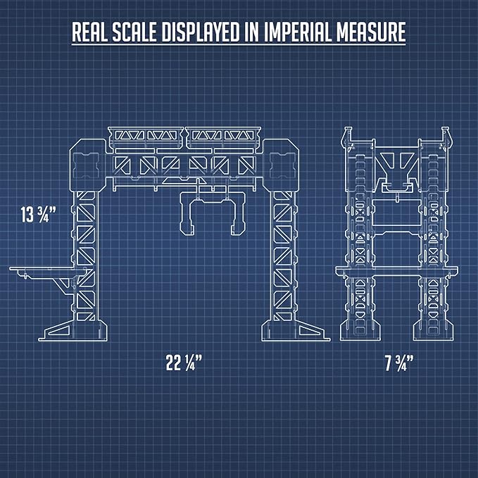 Sci-Fi Terrain: MagLev Depot v2, Abandoned Theme, Sturdy, Affordable, Great-Looking Full-Color Terrain, Quick and Easy to Assemble, Virtually Limitless Setups