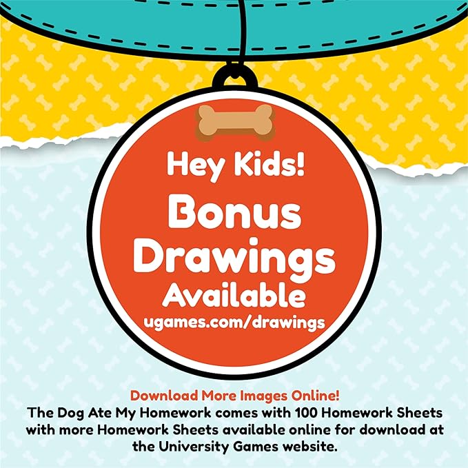 University Games, The Dog Ate My Homework: Easy, Fast-Paced Picture Guessing Game with a Naughty Dog Eating Homework, Ages 5 and Up