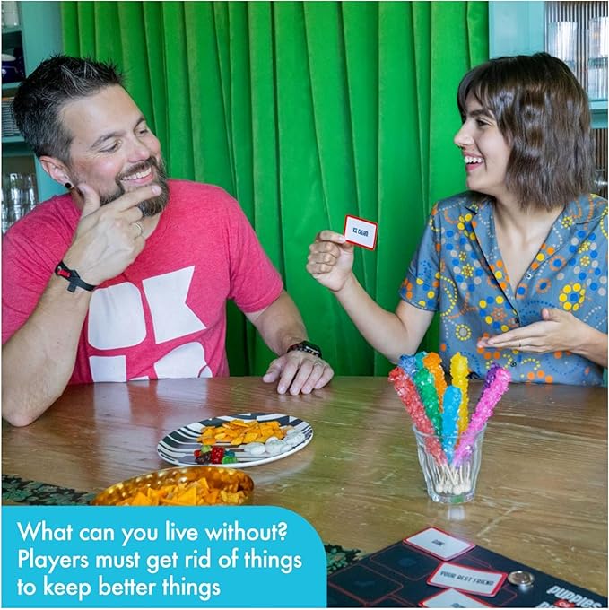 Spin Master Games, SolidRoots Puppies or Pizza? The Card of Impossible Choices | Family, Adult, Travel, Camping | Party Games for Adults & Kids Ages 8+