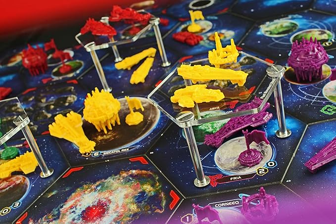 LITKO Fleet Movement Stands | Twilight Imperium 4th Edition | Clear | Pack of 3 (Deluxe)