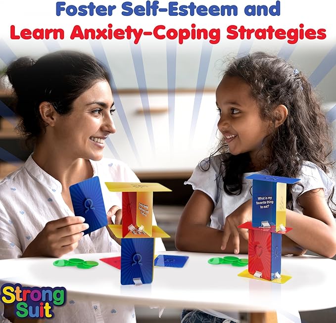 StrongSuit Anxiety Kit: Anxiety Relief Items for Kids, Coping Skills Game, and Workbook | Comprehensive Therapy Games Bundle for Therapists, Counselors, Teachers, and Parents