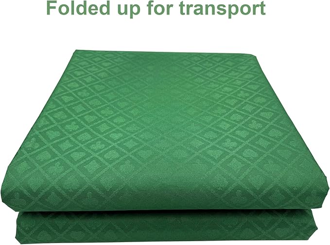 Speed Cloth Poker Table Fabric - 108X60 Inch Section of Casino Card Game Table Felt Top Cover Accessories - Green