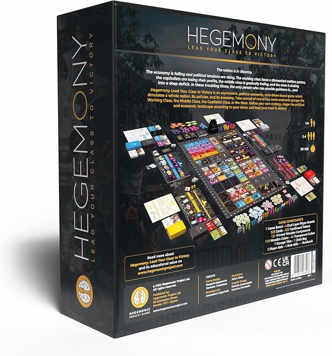 Hegemony: Lead Your Class to Victory - Unique Asymmetric Card Driven Game, Political Economic Board Game, Ages 14+, 2-4 Players
