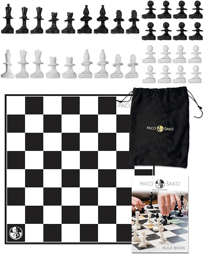 PacoSako Peace Chess Game, Super Fun for Chess Lovers, Make Peace While Playing Chess, not War - Chess Set Board Game for Peace Makers | 2-Players