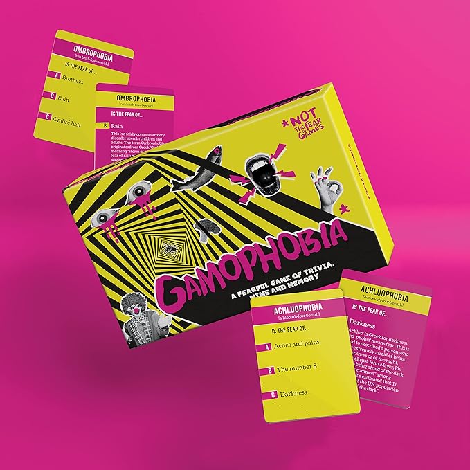 Bubblegum Stuff Gamophobia Card Game | A Fearful Game of Trivia Mime and Memory | Fun Party Game | Suitable for Adults and Teenagers …