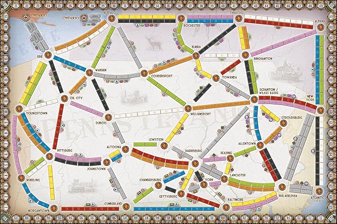 Ticket to Ride United Kingdom + Pennsylvania Board Game EXPANSION - Strategy Game, Family Game for Kids & Adults, Ages 8+, 2-5 Players, 30-60 Minute Playtime, Made by Days of Wonder