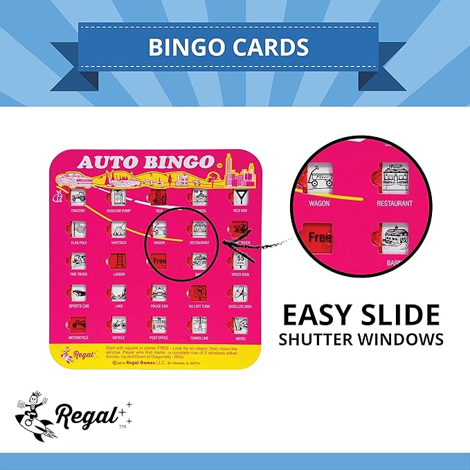 Regal Games Original Travel Bingo 4 Packs