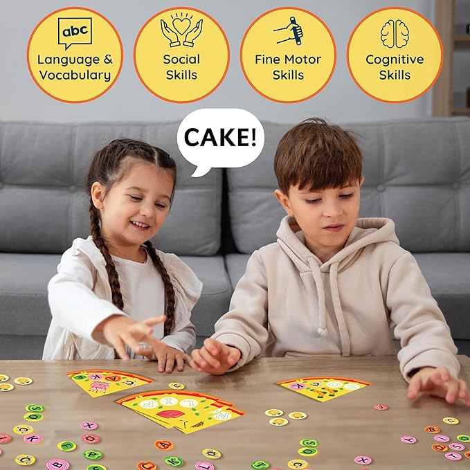Word Pizza: Spelling Games for Ages 4-6 | Classroom Games | 160 Alphabet Toppings and 100 Words | Fun Preschool & Kindergarten Learning Activity | Homeschool Essentials