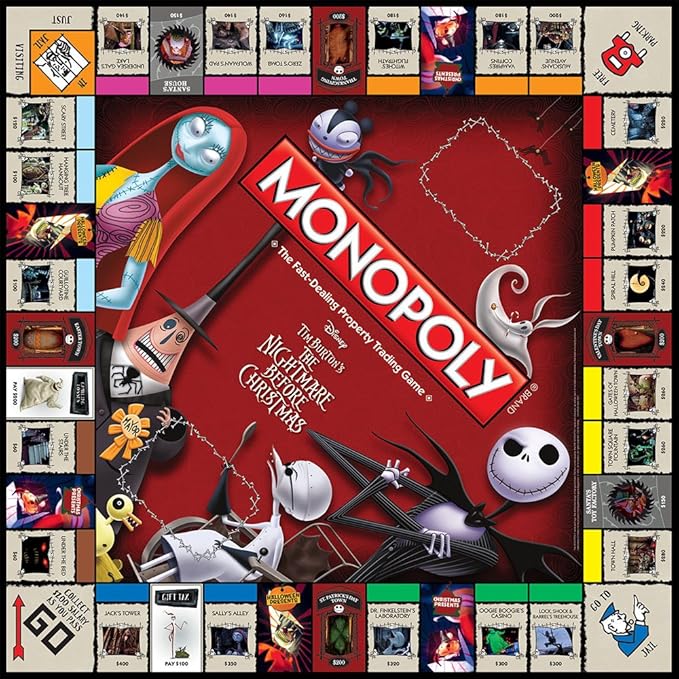Monopoly Tim Burton's The Nightmare Before Christmas Board Game