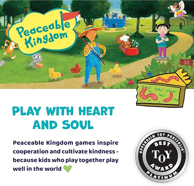 Peaceable Kingdom Feed The Woozle Cooperative Game for 2 to 5 Kids Ages 3+ - Learn Social Skills While Completing Physical Challenges