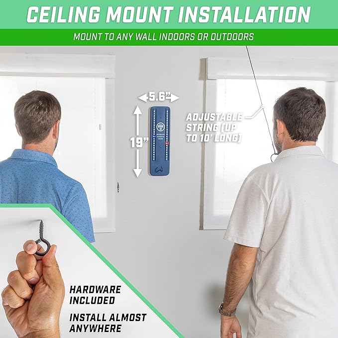 GoSports Hook 21 Ceiling Mount Ring Swing Game - Choose Your Color - Play Indoors or Outdoors