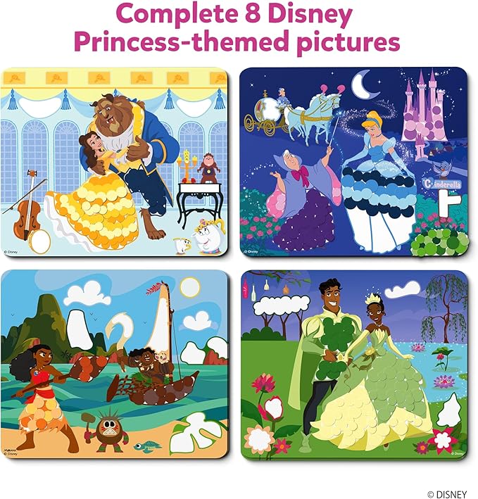 Skillmatics Dot It Sticker Art Activity - Disney Princess, Mess-Free Fun for Kids, 500+ Stickers, Craft Kits, DIY Scrapbooking Activity, Travel Toys, Gifts for Girls & Boys Ages 3, 4, 5, 6, 7