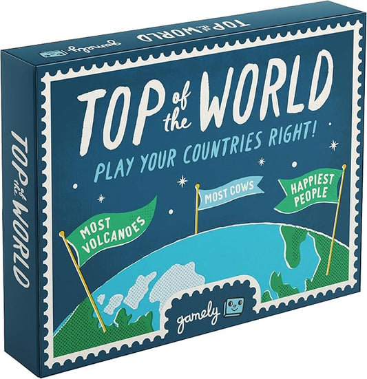 Top of The World: The pocketsize Globe-Trotting Game of top 10s. Travel The World in This Game of Knowledge, Strategy & Crafty Guesswork. Unleash Your Inner Explorer in This Travel Trivia Adventure!
