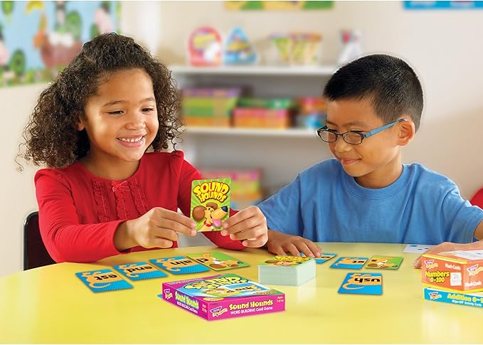 Trend Enterprises: Sound Hounds Word Building Card Game, Match Word Beginnings with Endings to Spell Words and Score Points, Make Over 400 Words, 1 to 4 Players, for Ages 7 and Up