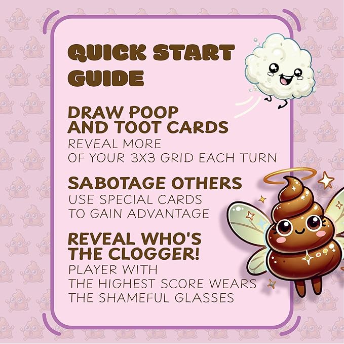 Hat Acrobat Hilarious Family Card Game About Poops - Don't Clog It with Easy Rules and Quick Play