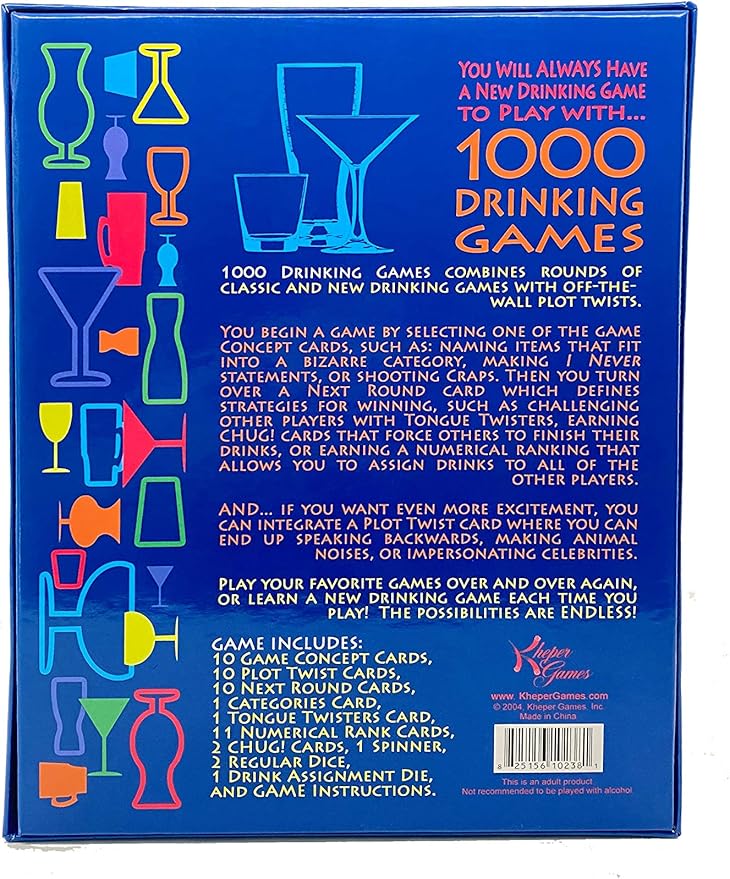 Kheper Games - 1000 Drinking Games - Fun Variety Party Games, Ages 21+