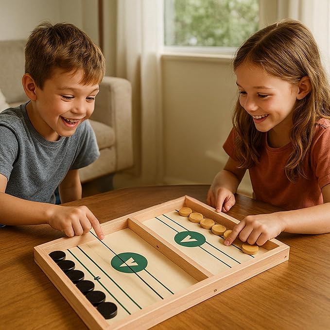 AUTERRE® Extra Large Sling Puck Game - Fast Sling Puck Game Large Size for Adults and Kids - Sling Board Game for Family Fun, Parties, or Game Night - Exciting Fast Sling Puck Game