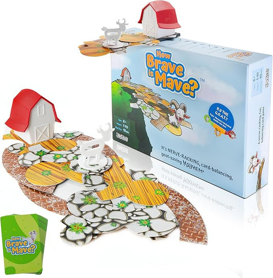How Brave is Mave? - Never seen Before - Build Off The Edge of a Table - Laugh, Stack, and Topple - Competitive Game for Kids and Adults - Exciting Family Night Board Game