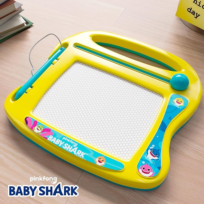 Lollipop Baby Shark Travel Magnetic Drawing Board for Boys or Girls, On The Go Drawing Board