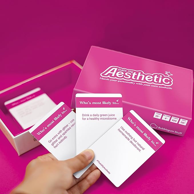 Bubblegum Stuff That's My Aesthetic - Hilarious Fun Personality Game - Discover Your Inner Style - 150 Cards, 8 Possible Cores - are You Cottagecore, Retrocore, or Something Else?