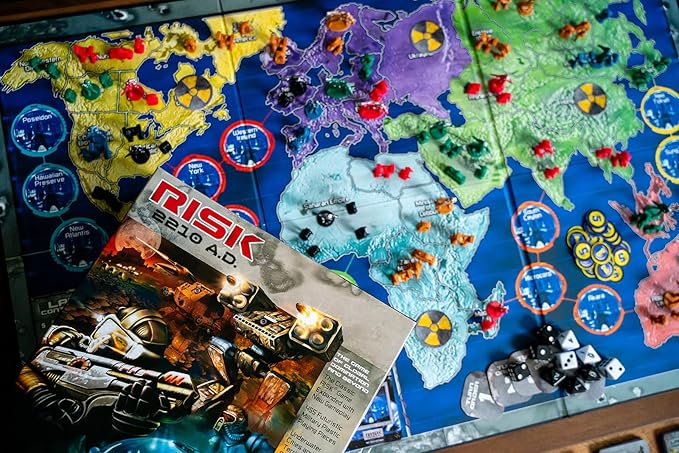 Renegade Game Studios: Risk 2210 A.D. - Risk Gameplay, New Twists, Mechs, Underwater & Moon Locations, Commanders, Ages 10+, 2-5 Players, 240 Min, Upadated with New Graphics and Rules
