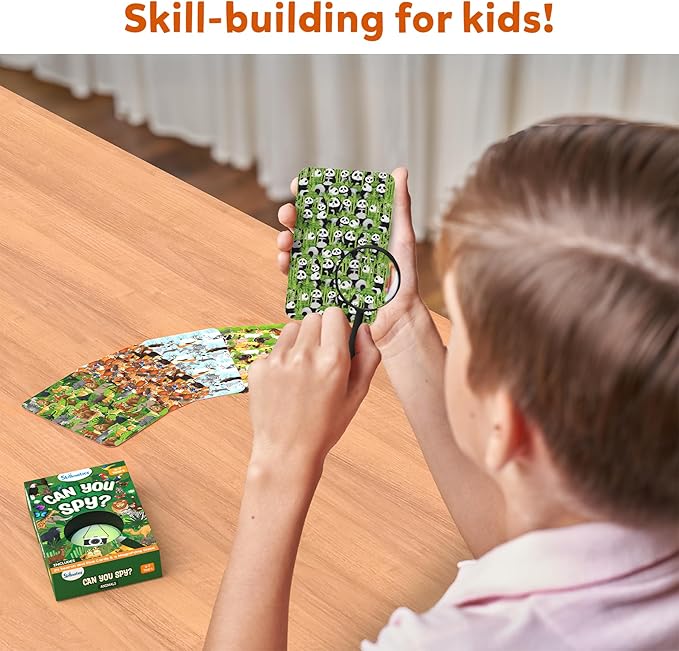 Skillmatics Party Favors (Pack of 15) - Can You Spy Animals Card Set, Search & Find Game for Kids, Goodie Bag Toy & Educational Gift for Girls & Boys Ages 4, 5, 6, 7