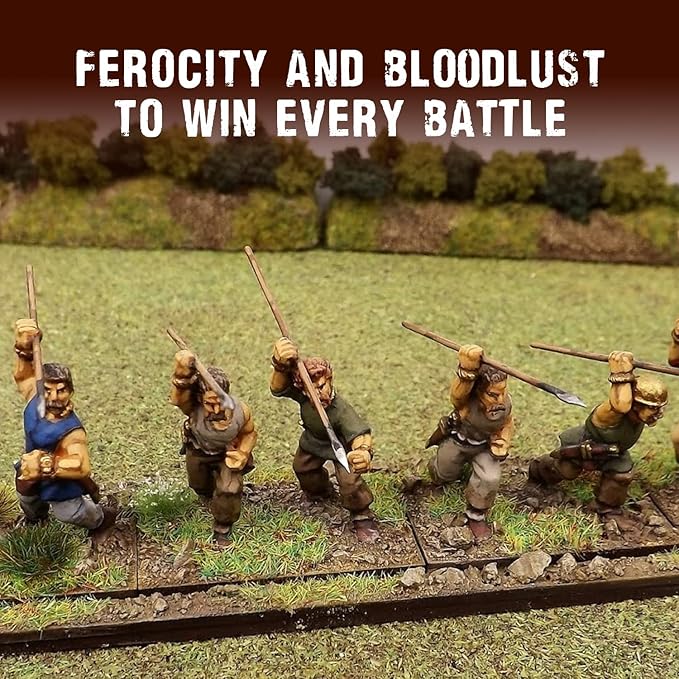 Wargames Delivered SPQR: Dacia & Sarmatia - Tribesmen with Javelins - 28mm Miniatures Wargaming - Includes 12 Warlord Resin Models, Plastic Ancient Roman Model Kit by Warlord Games