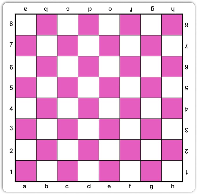 WE Games Mousepad Chess Board 20 in. Pink Color with Classic Design – Premium Tournament Chess Mat, Perfect Travel Chess Board for Adults