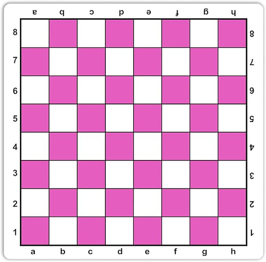 WE Games Mousepad Chess Board 20 in. Pink Color with Classic Design – Premium Tournament Chess Mat, Perfect Travel Chess Board for Adults